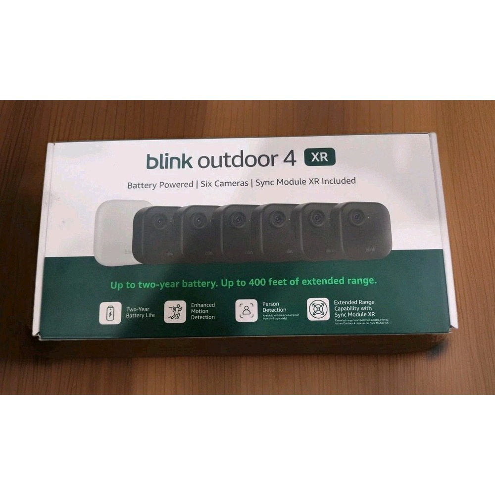 New Blink Security Cameras 6 Camera Set Outdoor 4 XR  Sync Module HD Wireless